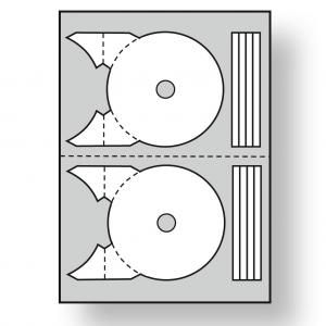 Etikety univerzálne na CD/DVD priemer 117,5 -17mm Agipa 100 