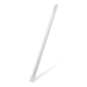 Slamky papierové biele `JUMBO` 8 mm x 25 cm jednotlivo balen