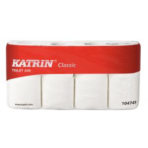 Toaletný papier 2-vrstvový KATRIN Classic Toilet 200, návin 