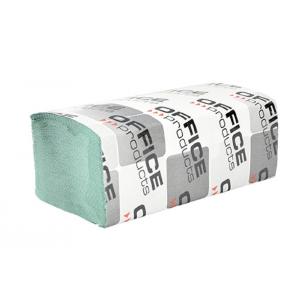 Papierové utierky Office Products ZZ 1-vrstvové zelené recyk