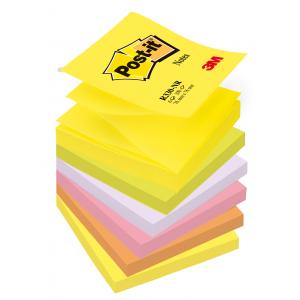 Z-bloček Post-it, 76x76 mm, neónové farby, 6 bločkov po 100 