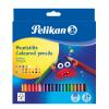 Farbičky Pelikan trojhranné tenké 24 ks