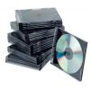 Obal Slim na CD/DVD Q-CONNECT z plastu čierny/priehľadný, 25