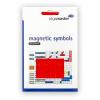 Magnetický symbol šípka červená, 20x35 mm, bal. 12 ks 